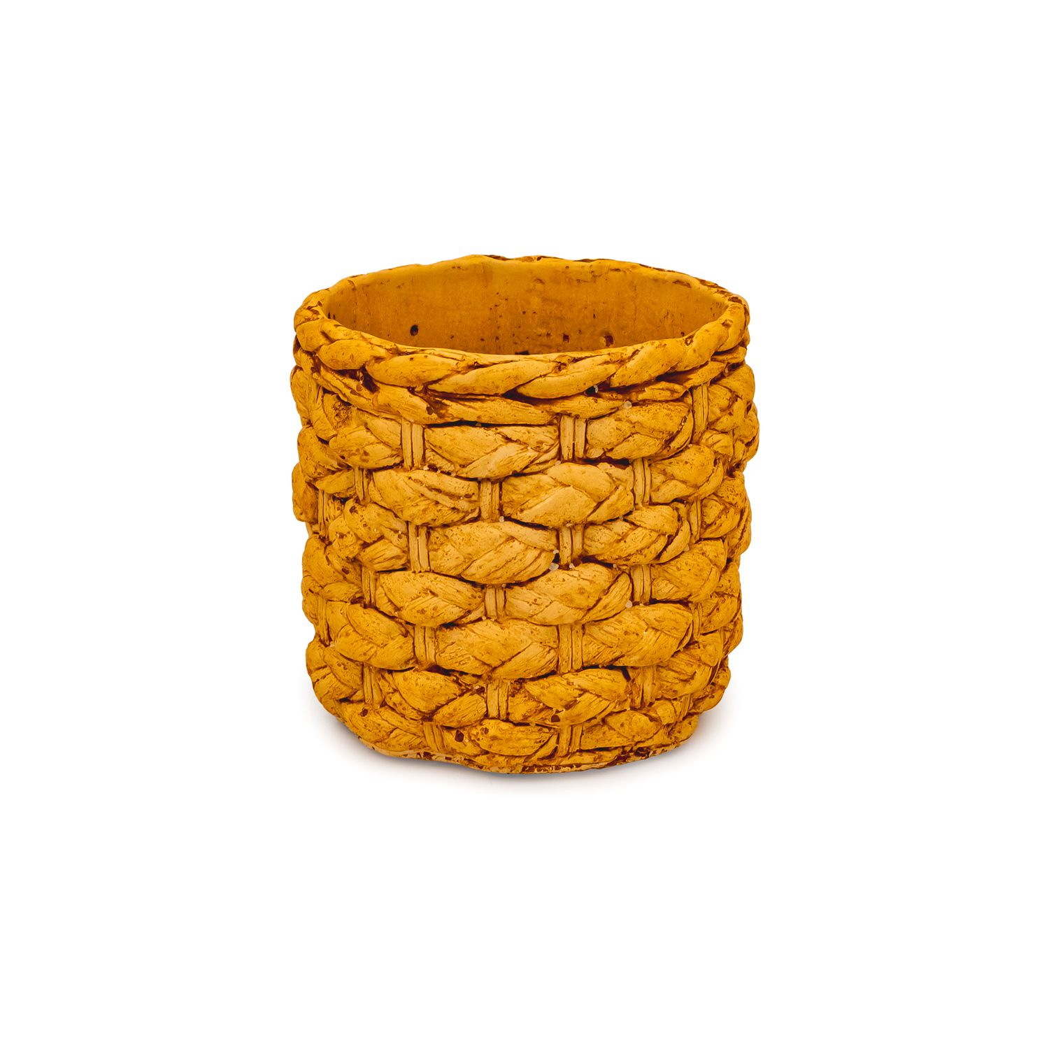Flower Pot - Clay Thick Weave, Size: Small 11cm