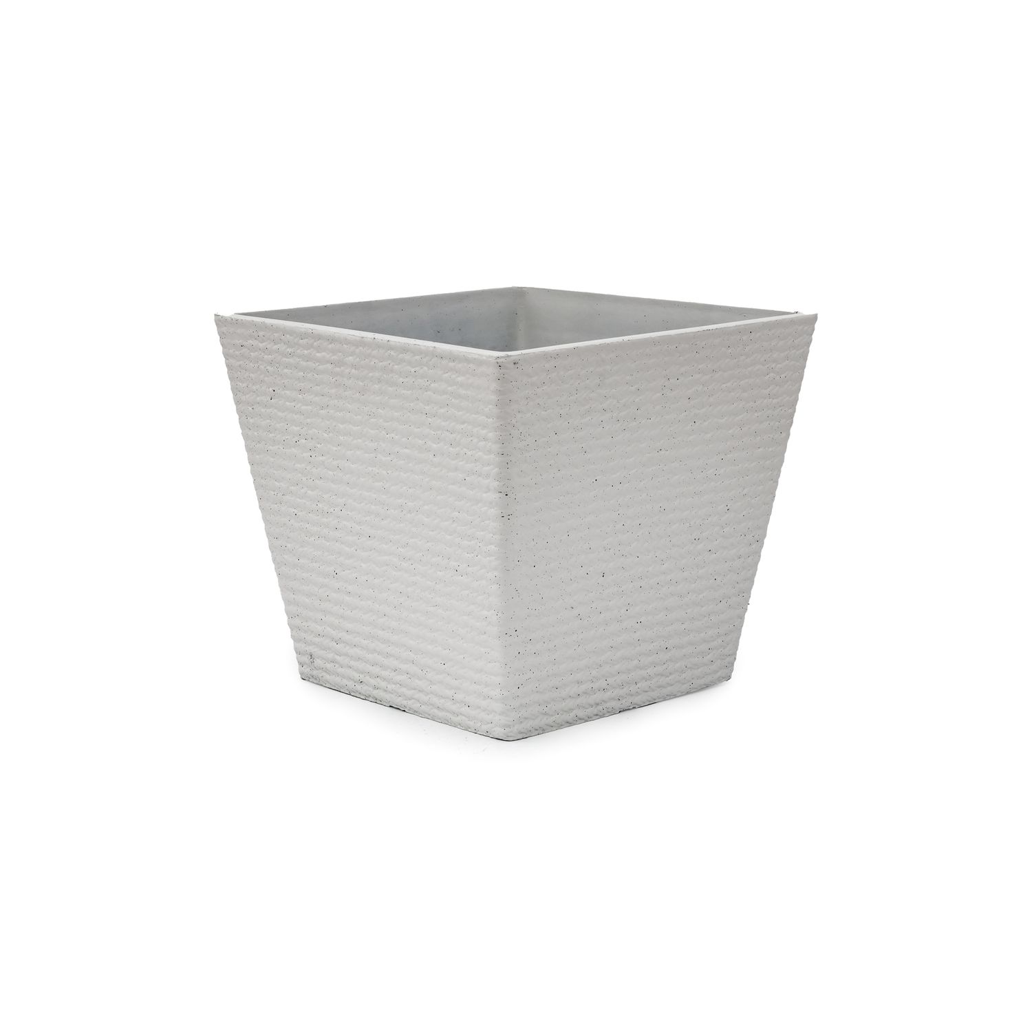 Planter - Square Tappered 15.5"w x 14"h White
