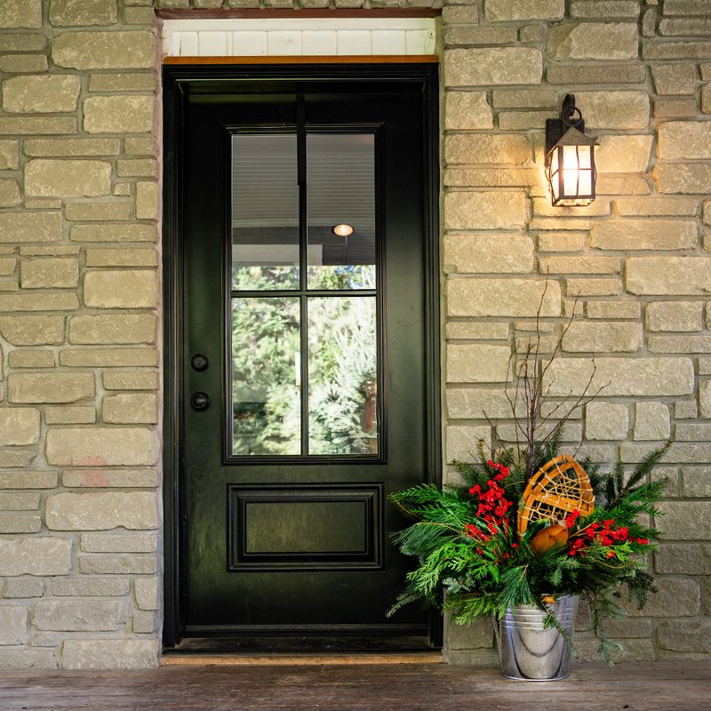 Holiday Porch Pkg. - Festive Urn with Snowshoes