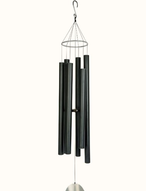 Aureole Tunes Wind Chimes 65" - Black