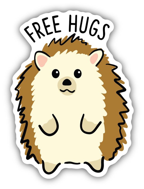 Sticker - Free Hugs Hedgehog