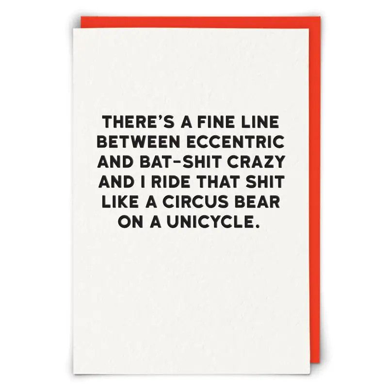Friendship Card: Unicycle - Blank