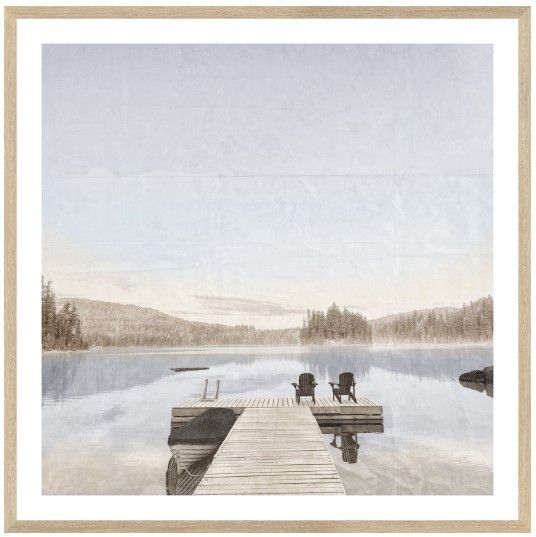 Art - Idyllic Lake, Size: Small 21" x 21"