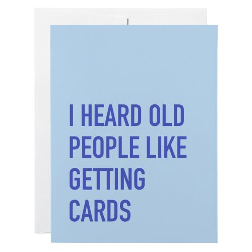 Birthday Card: Old People Cards - blank