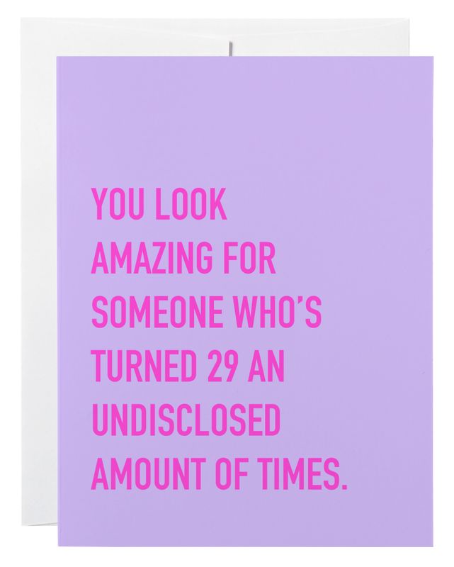 Birthday Card: Turned 29 - blank