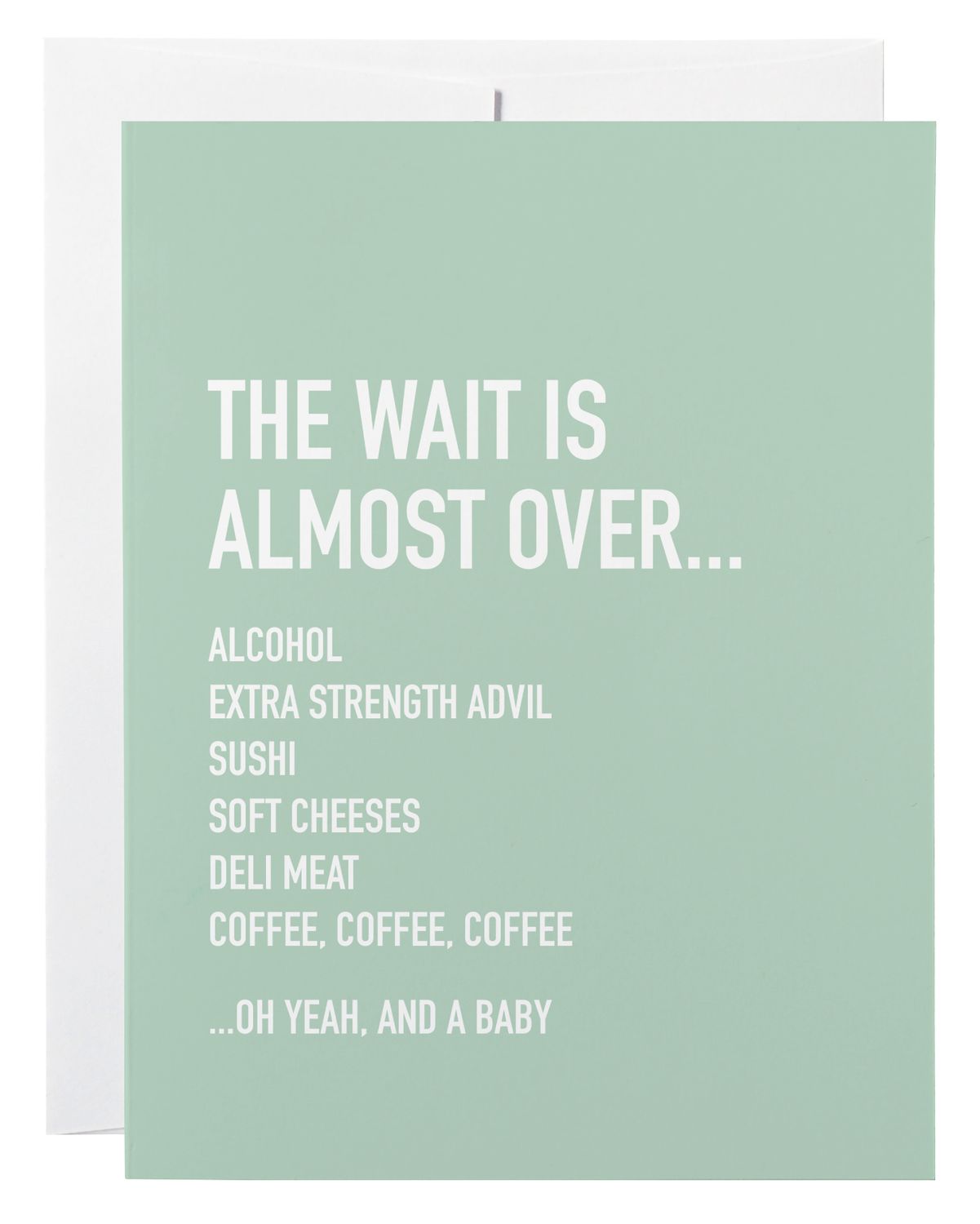 Baby Card: Wait Over - blank
