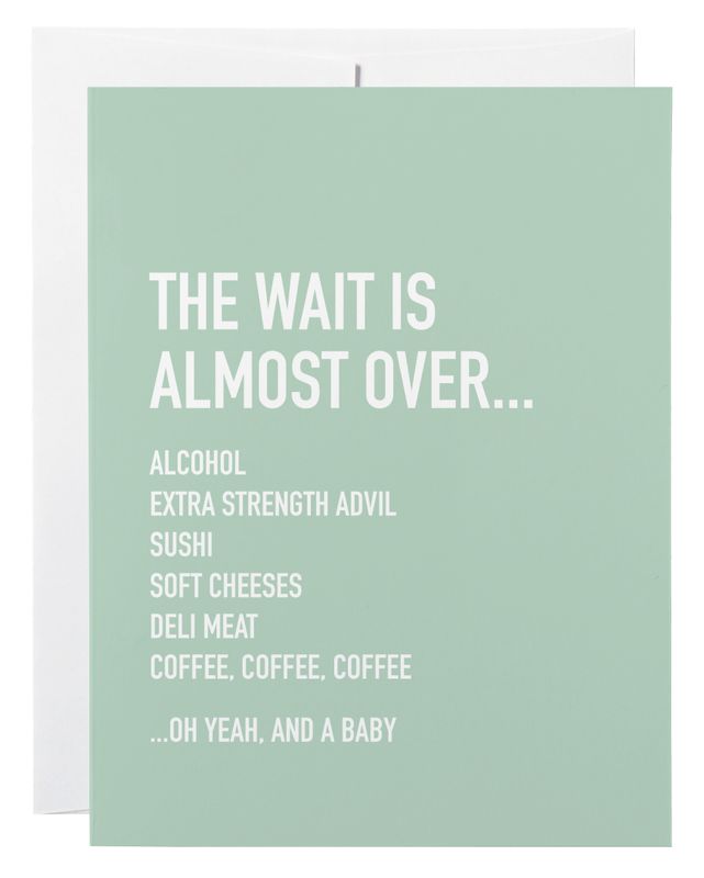 Baby Card: Wait Over - blank