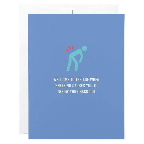 Birthday Card: Sneezing - blank