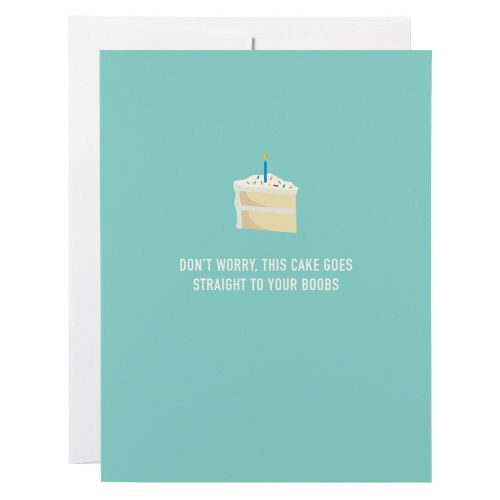 Birthday Card: Cake Boobs - blank