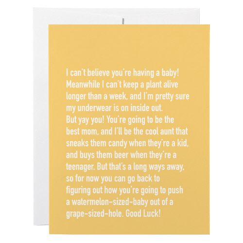 Baby Card: Baby Shower Chatty Cathy - blank