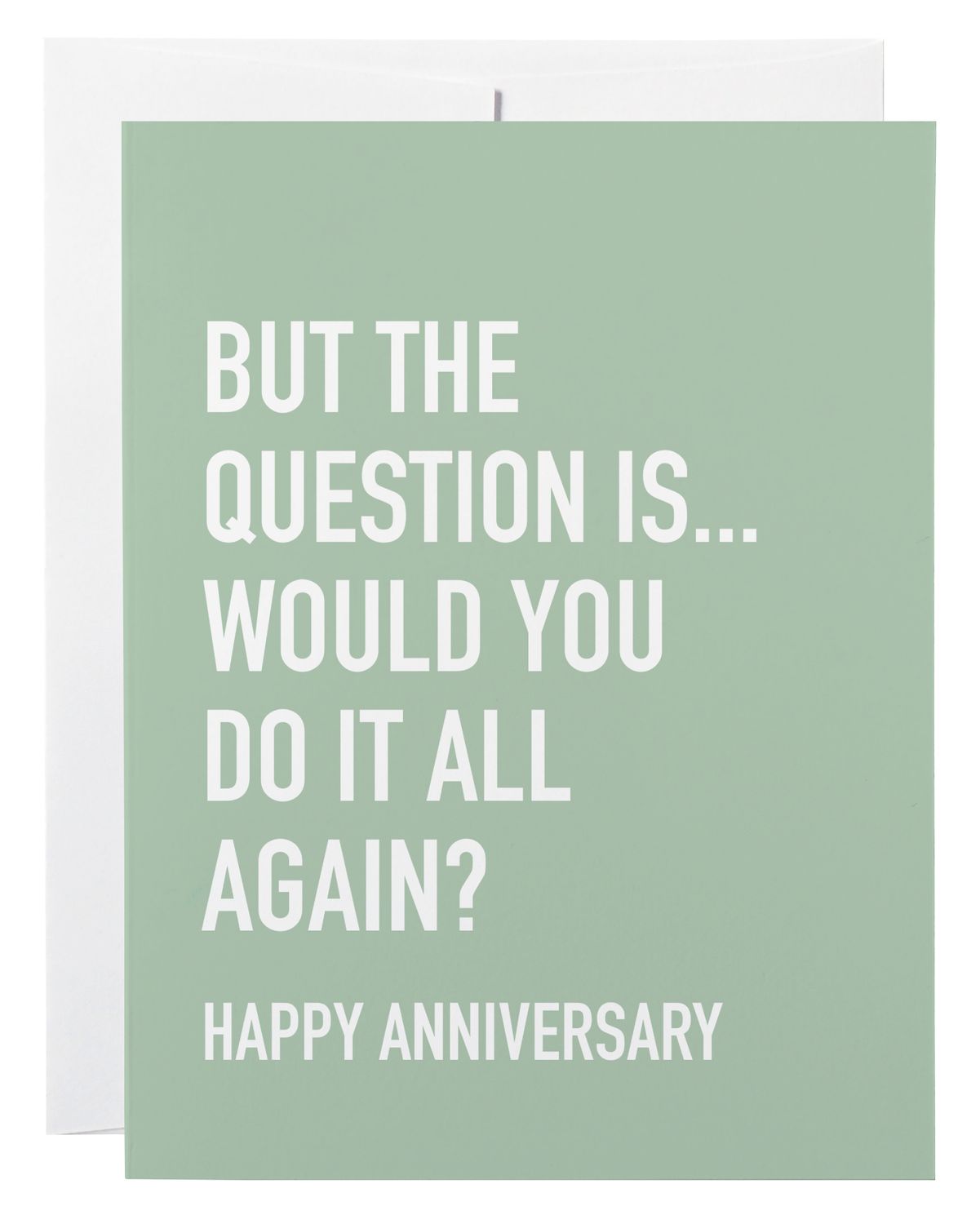 Anniversary Card: Questions Is - blank