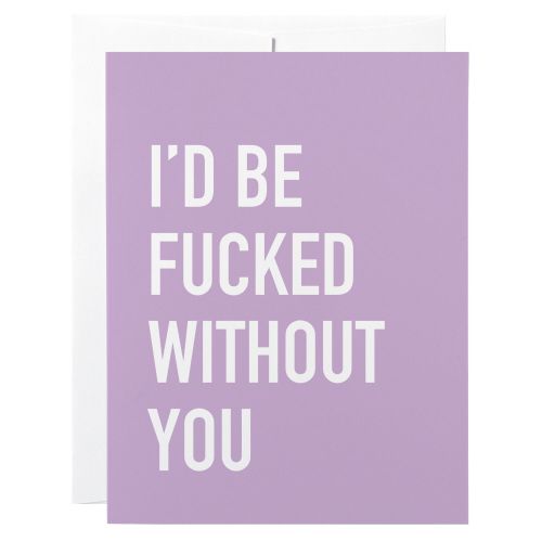 Thank You Card: Without You - blank
