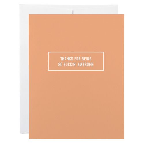 Thank You Card: Awesome Thanks - blank