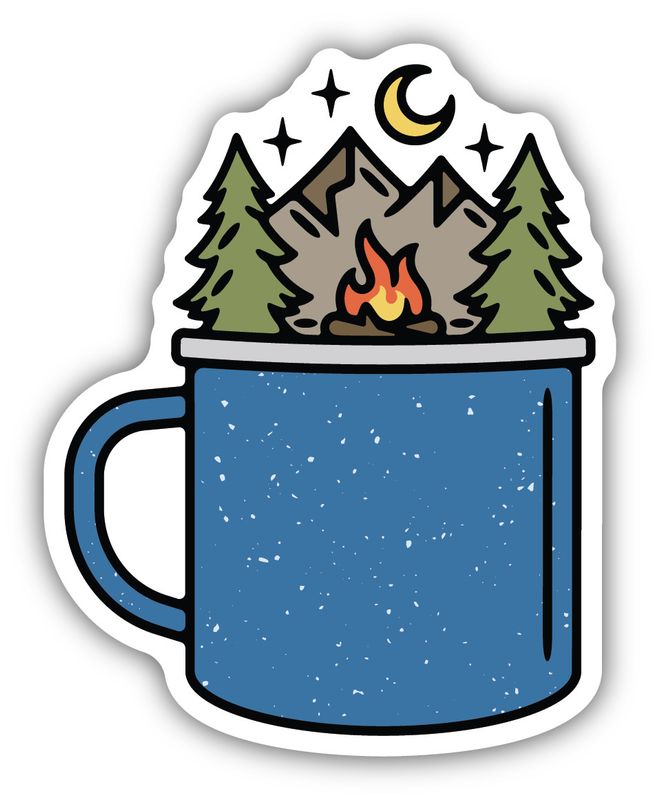 Sticker - Enamel Camping Mug
