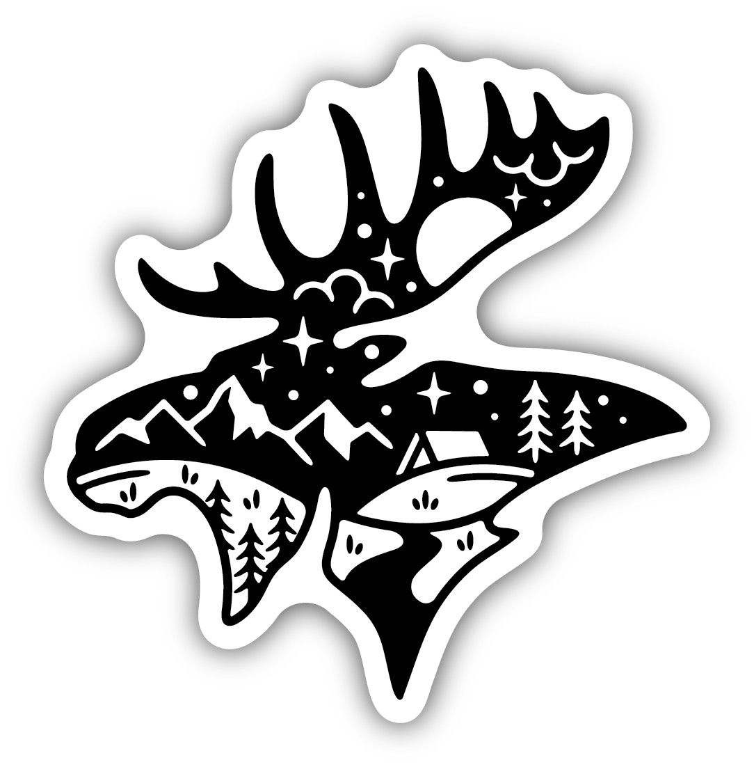Sticker - Moose Head Scene