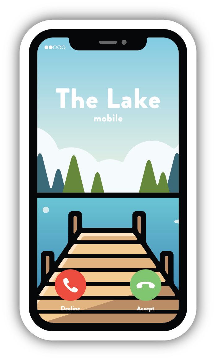 Sticker - The Lake is Calling Phone