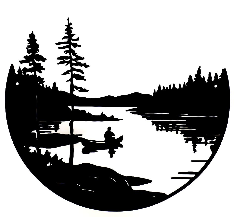 Metal Wall Art - Lake View 24"