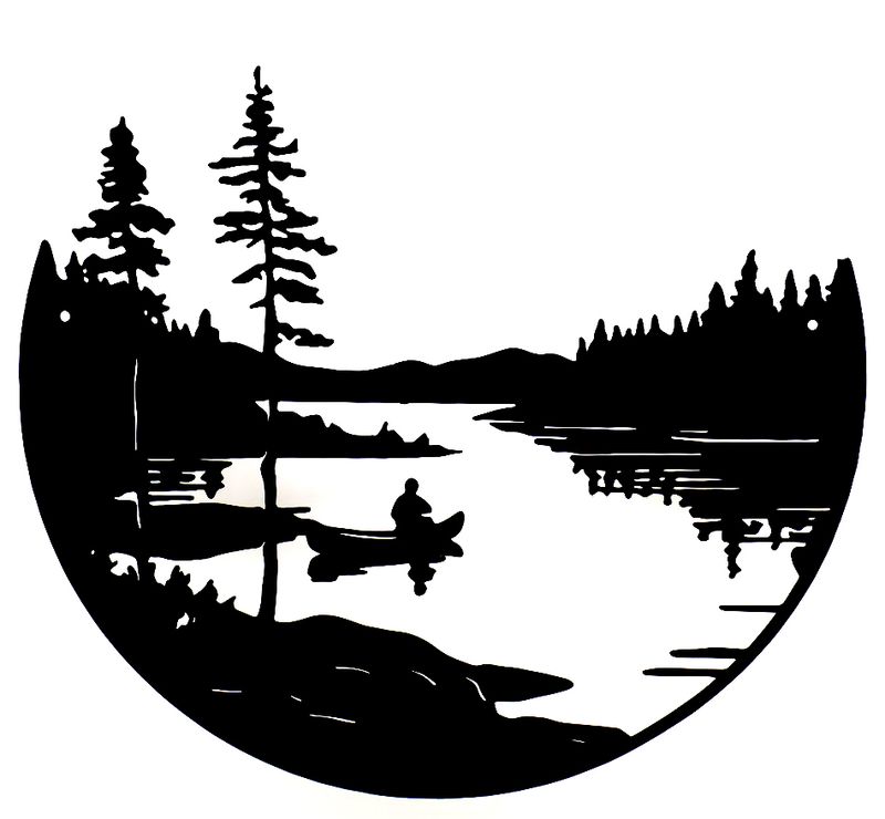 Metal Wall Art - Lake View 24"