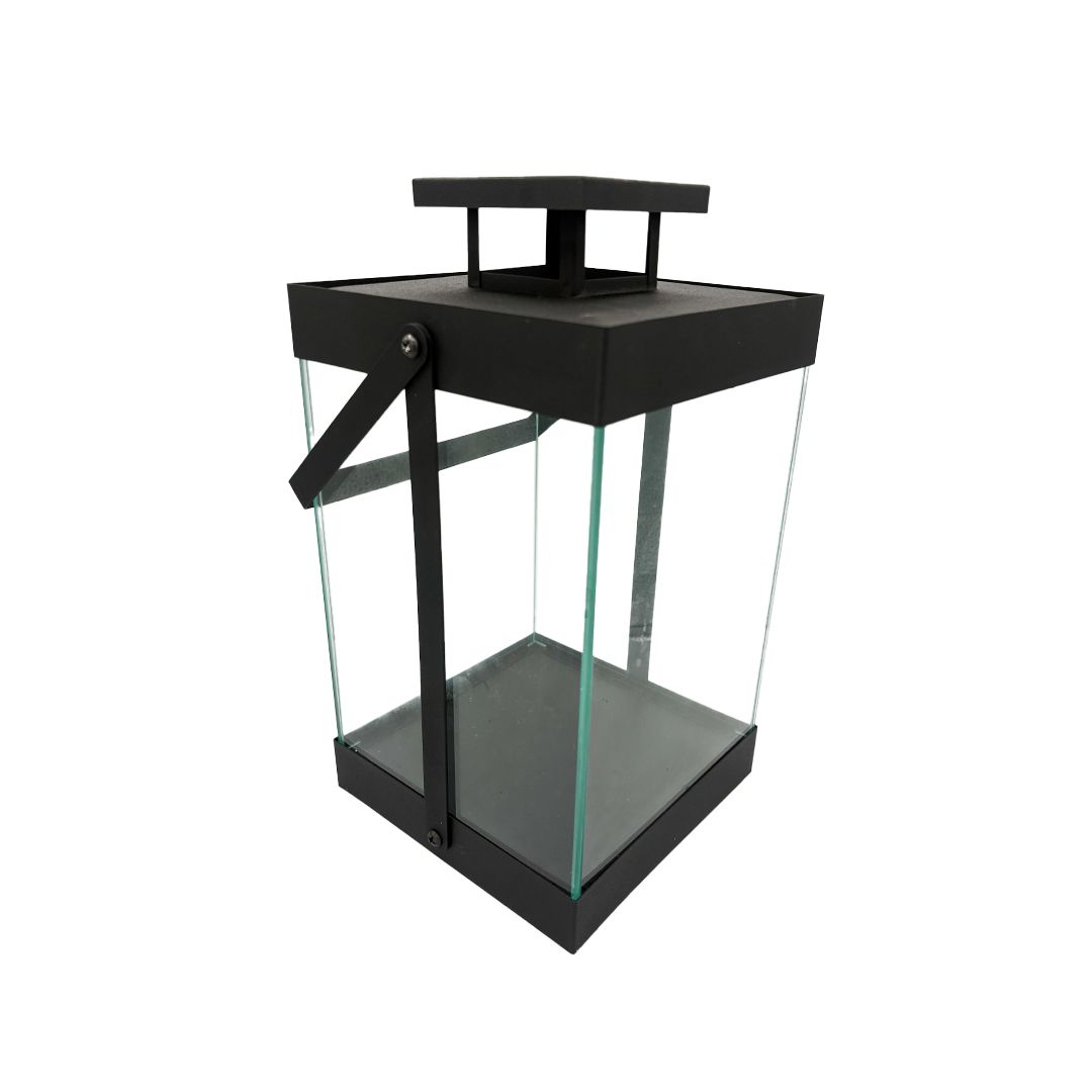 Lantern Modern Black with Black Lid Small 17*17*30cm