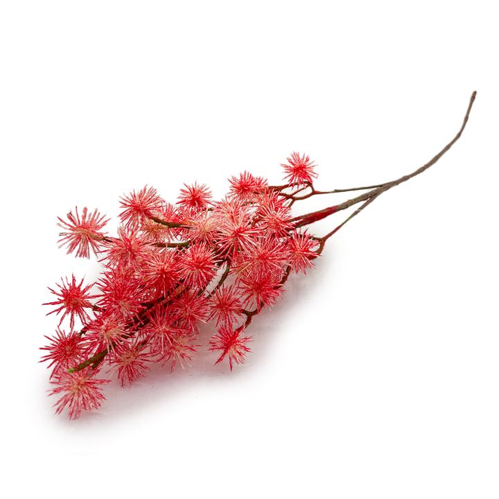 Pick - Faux Succulent White with Red 62cm