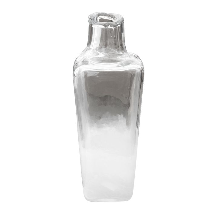 Glass Sculpted Vase - Clear Tall