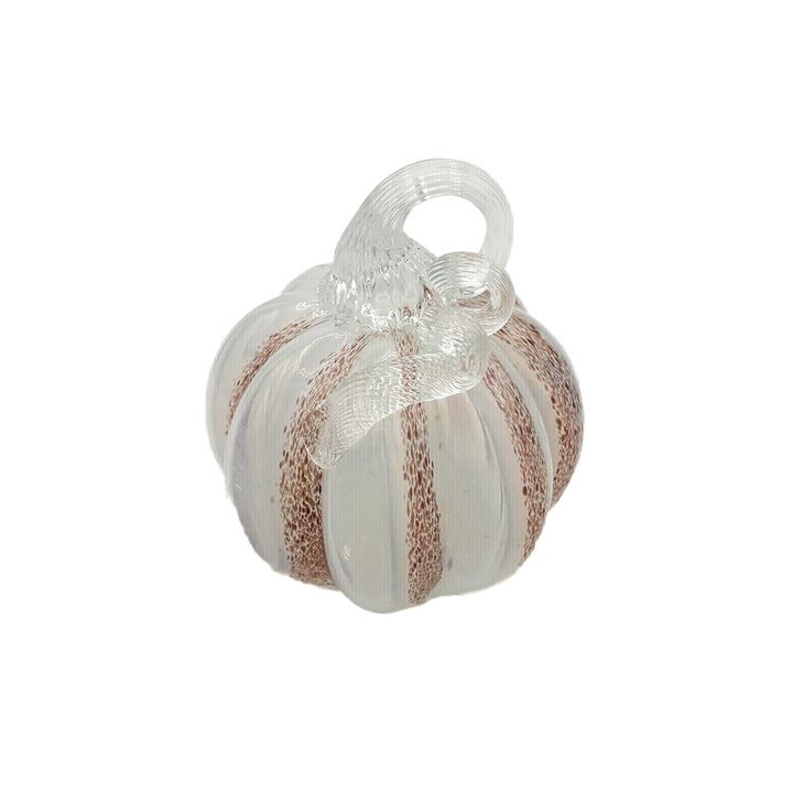 Glass Pumpkin 10*14cm - Red Speckled