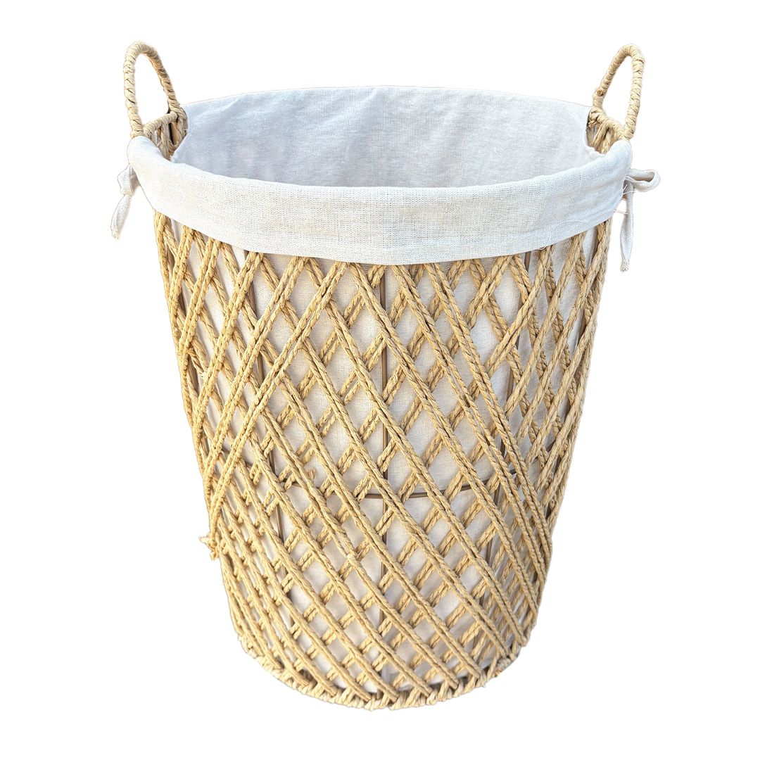 Basket - Woven Lattice with Liner Large