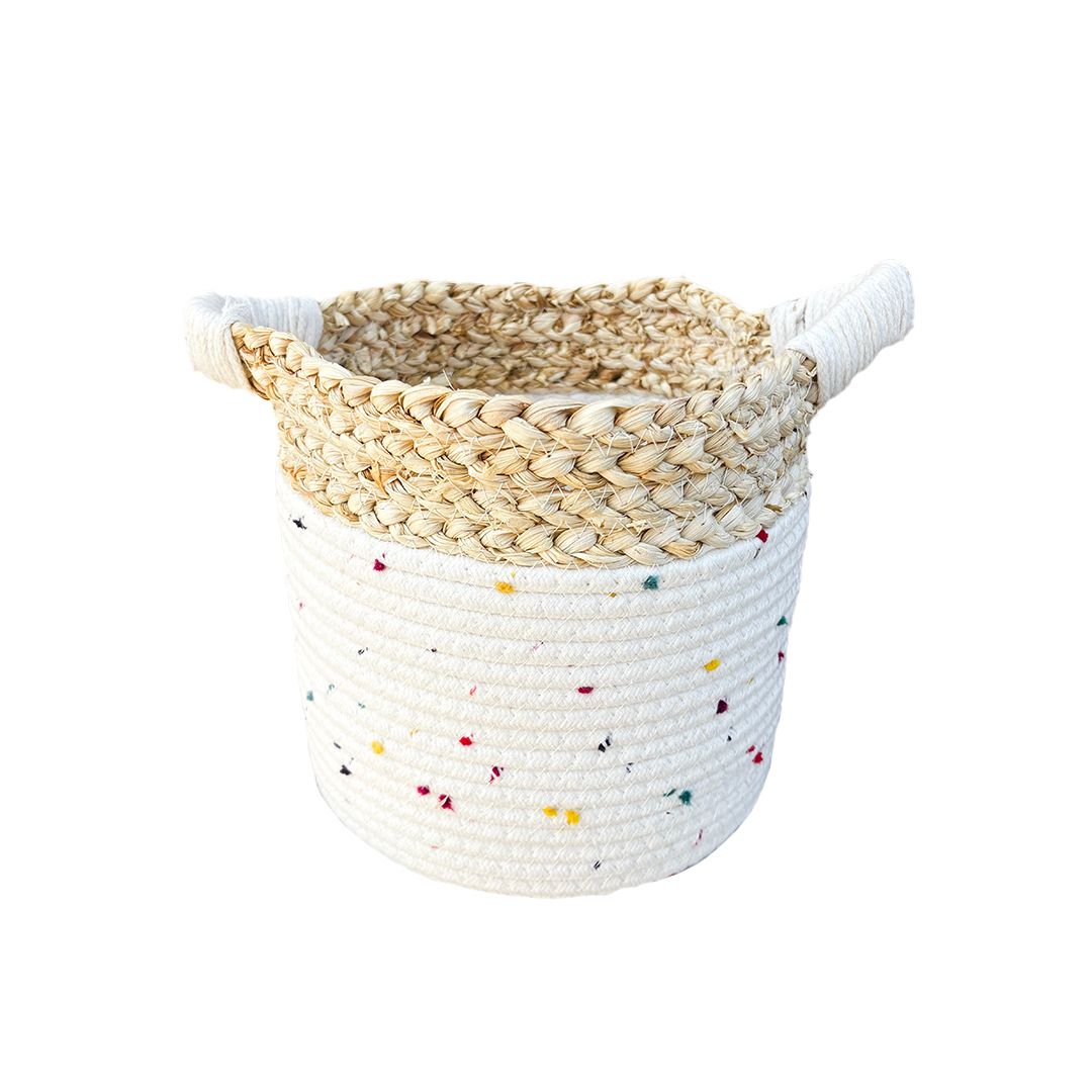 Basket - Confetti with Handles Small