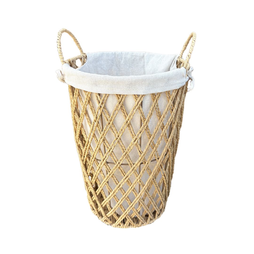 Basket - Woven Lattice with Liner Small