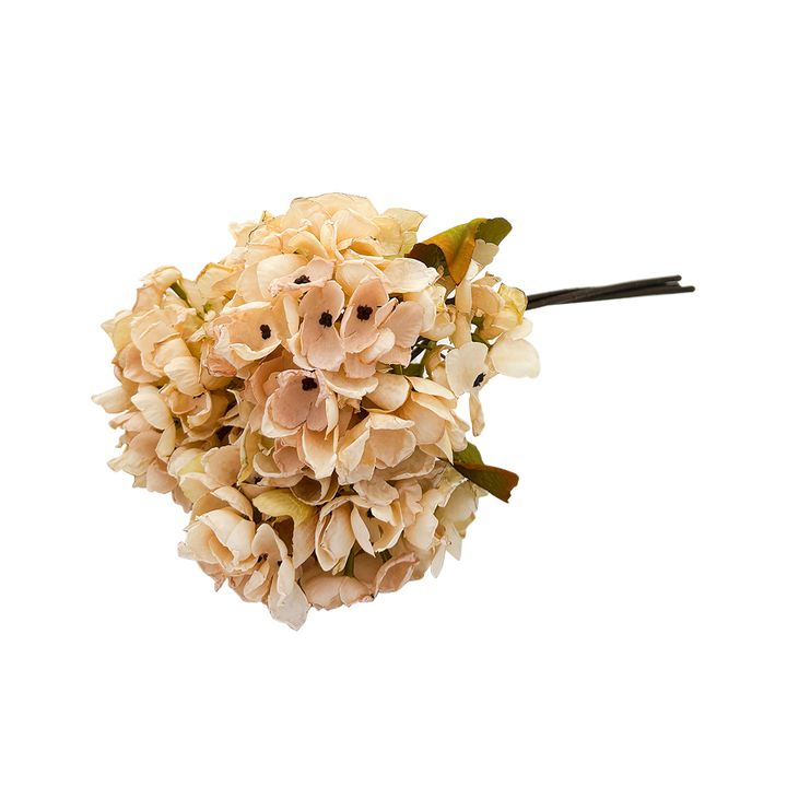 Faux Hydrangea Bunch - White 42cm