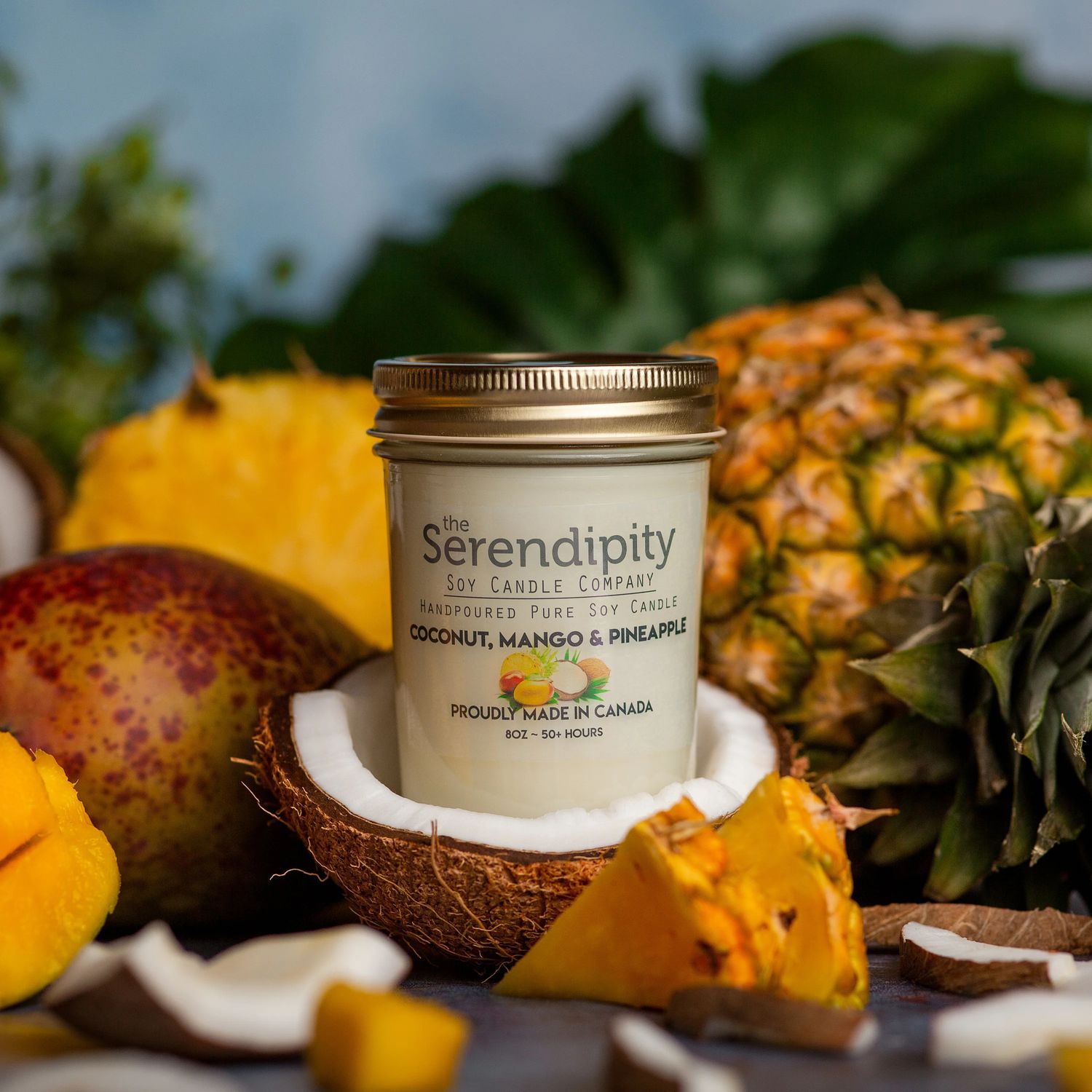 Soy Candle - Coconut, Mango &amp; Pineapple 8oz