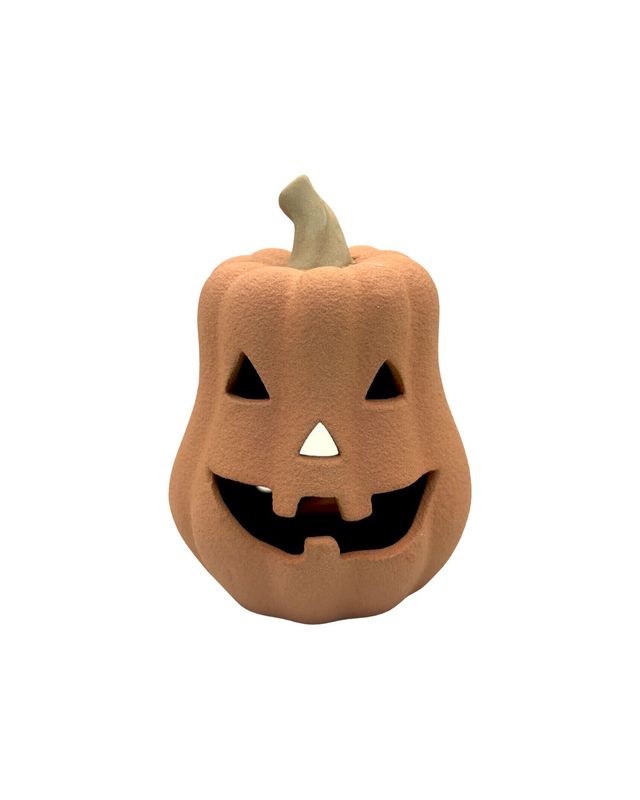 Peach Jack O'Lantern Tealight Holder