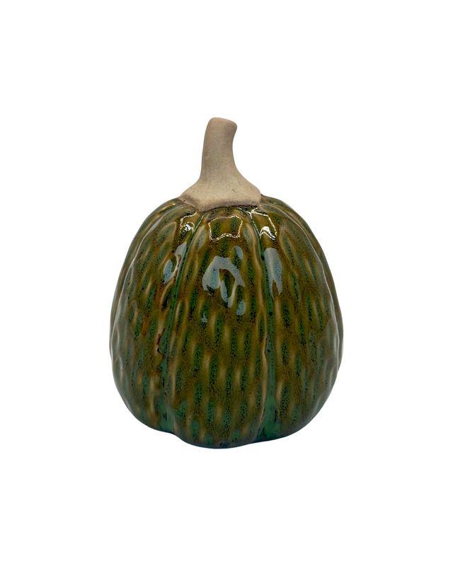 Ceramic Pumpkin Green 10cm