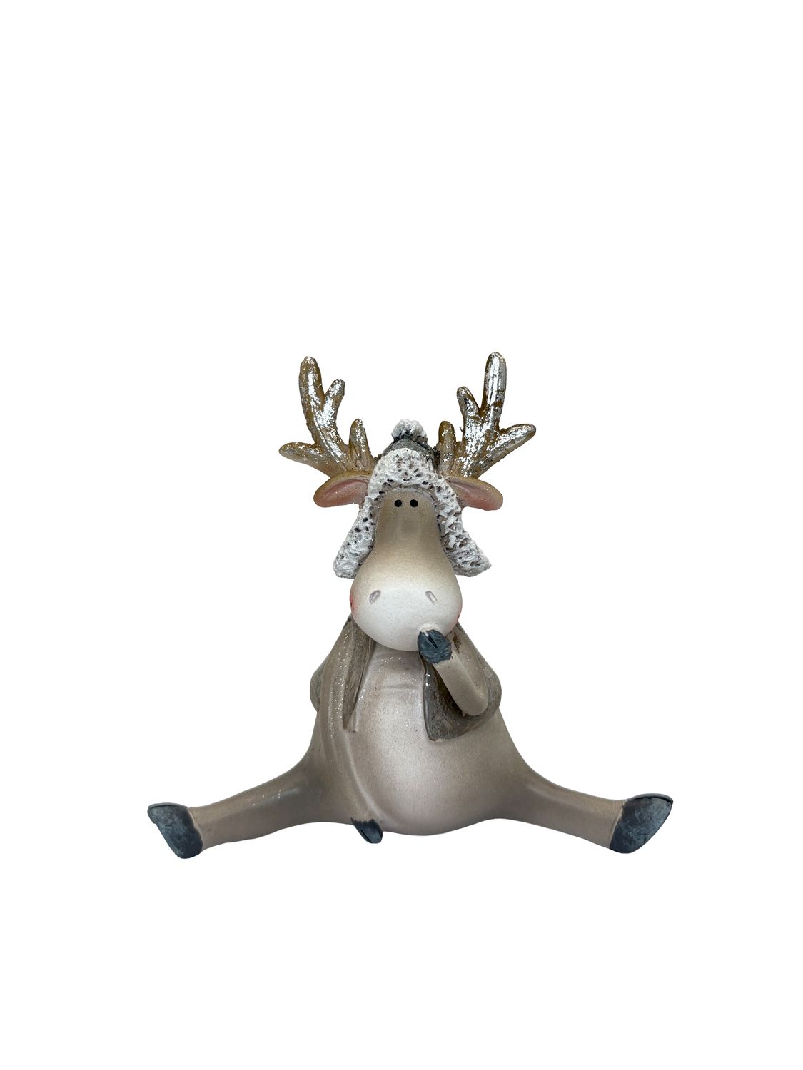 Holiday Lounging Moose - Silver