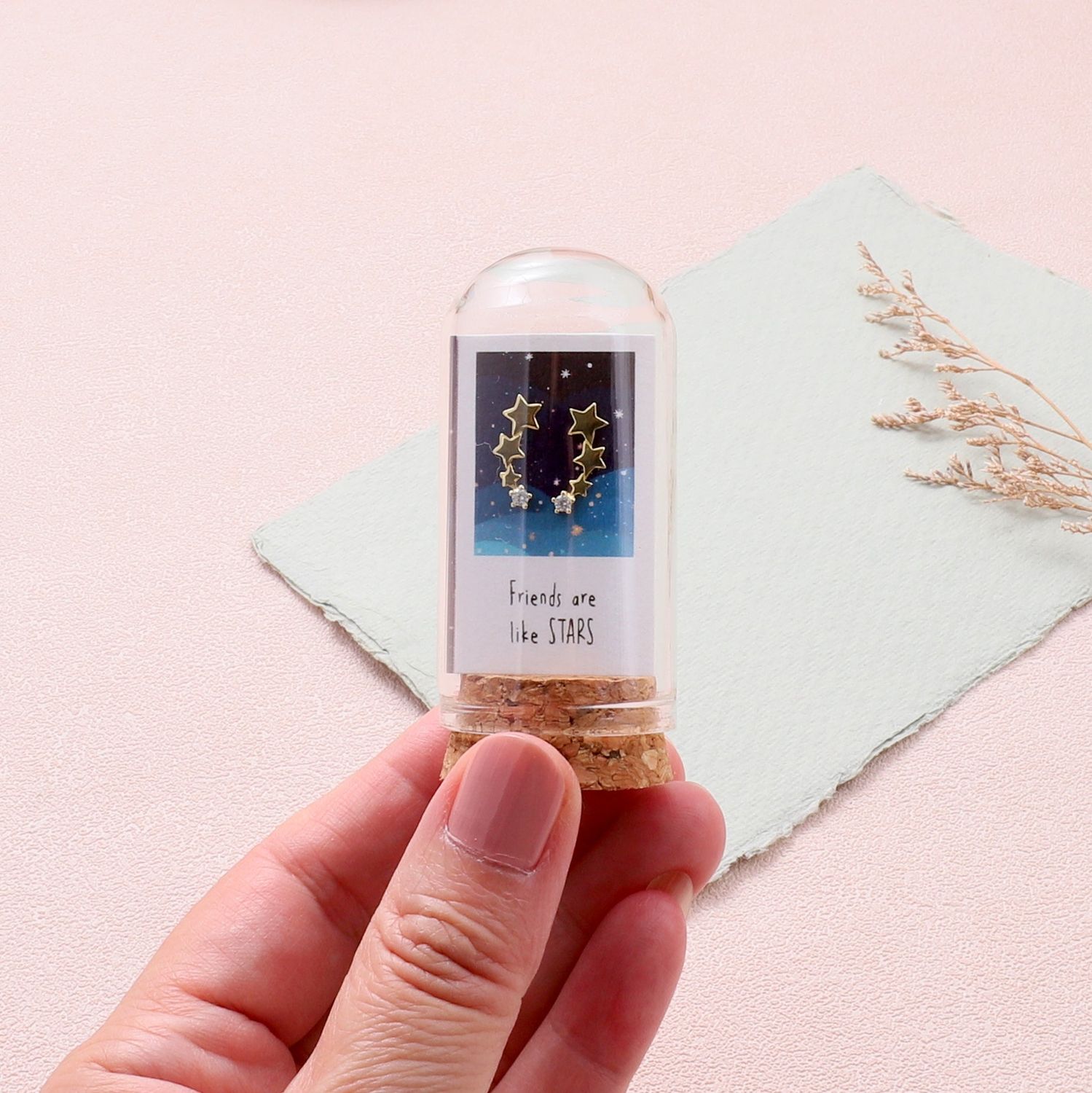 Earrings: Friends are Stars - , Color: Gold