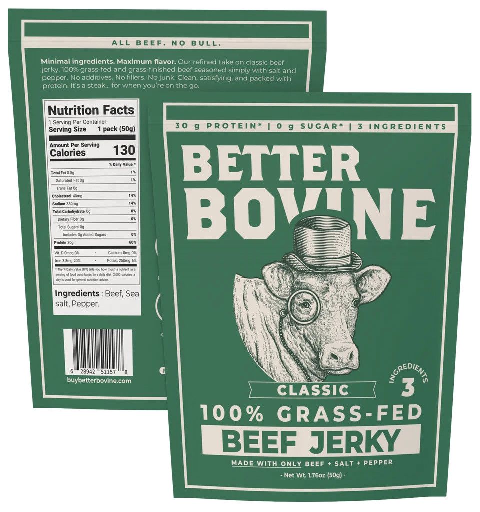100% Grass-Fed Beef Jerky 50g