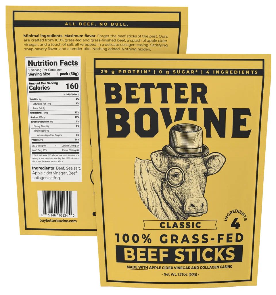100% Grass-Fed Beef Sticks 50g