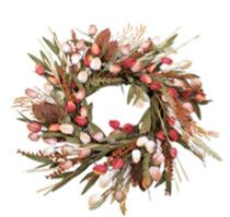Fall Wreath 21.5" - Mixed Leaf with Mini Cluster Berries