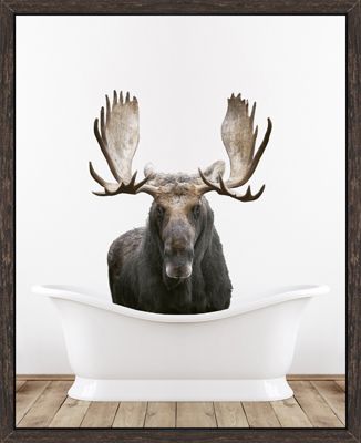 Art - Moose in Tub 17.5" x 21.5"