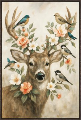 Art - Floral Deer 31.25" x 46.25"