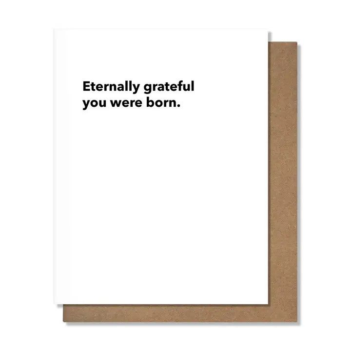 Birthday Card - Eternally Grateful - Blank