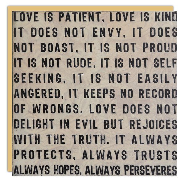 Love Card: Love is Patient - Blank