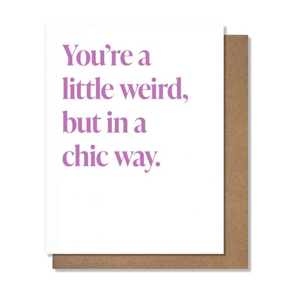 Friendship Card: Weird Chique - Blank