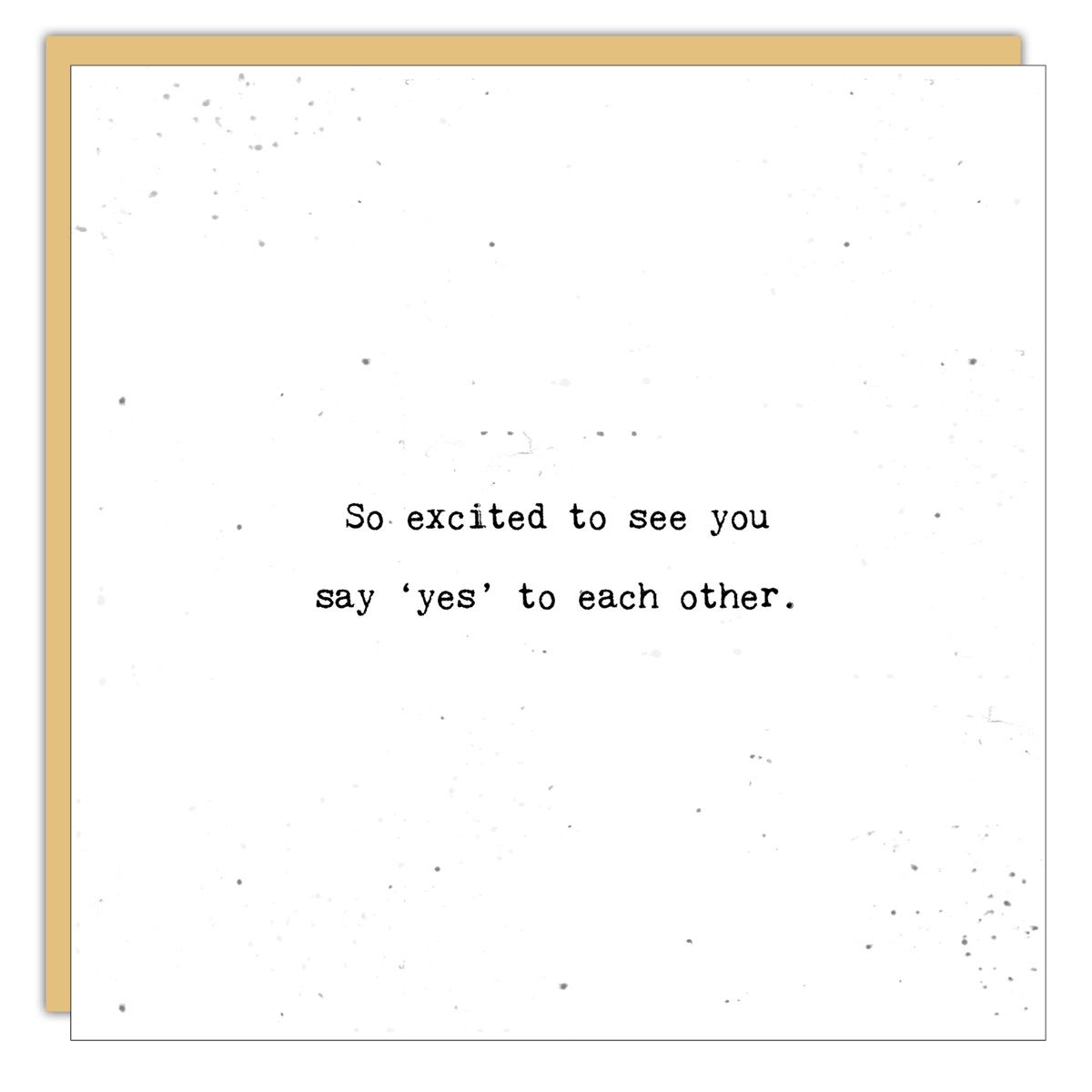 Wedding Card: So Excited - Blank