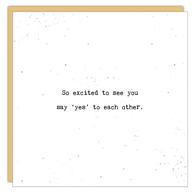 Wedding Card: So Excited - Blank