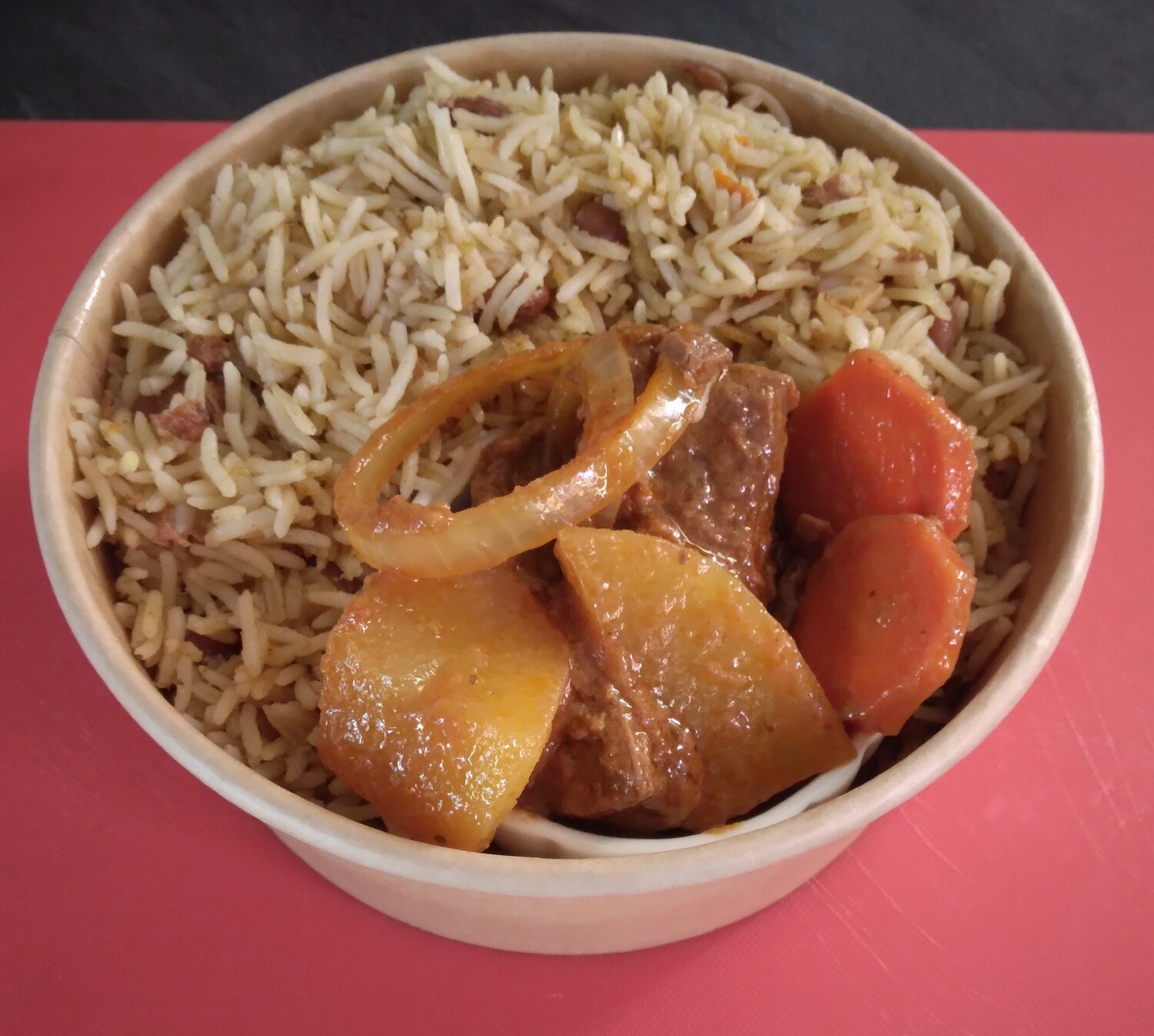 Riz haricot rouge viande de bœuf