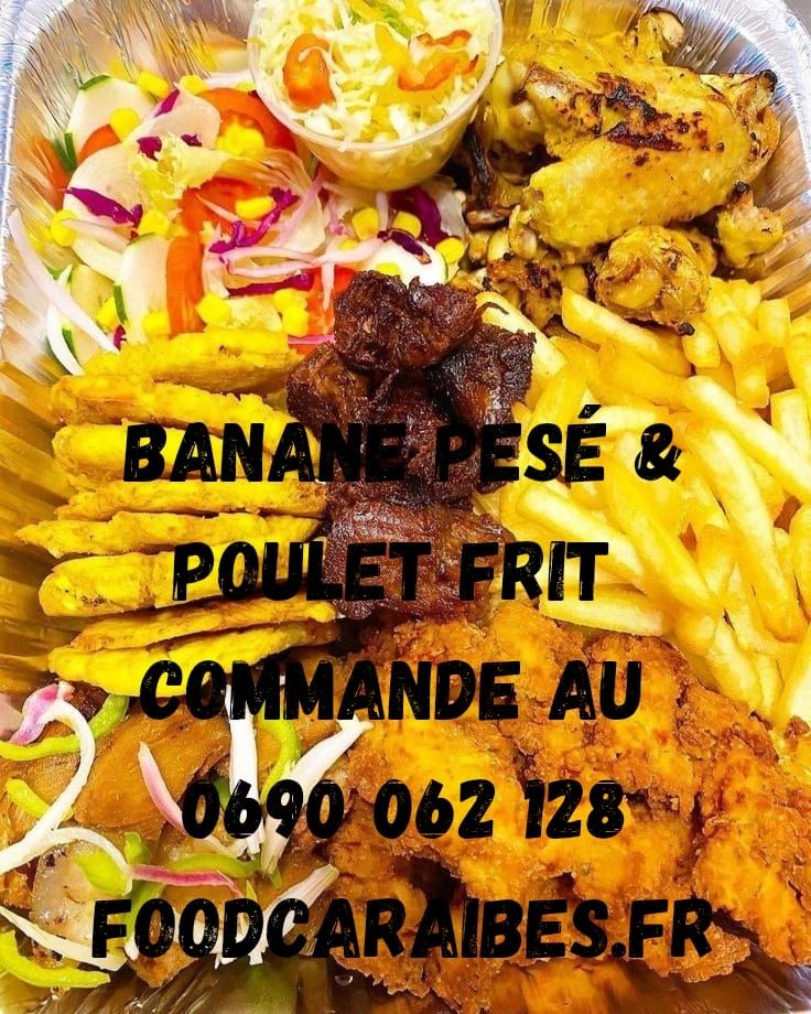 Banane pesé poulet frit pikliz