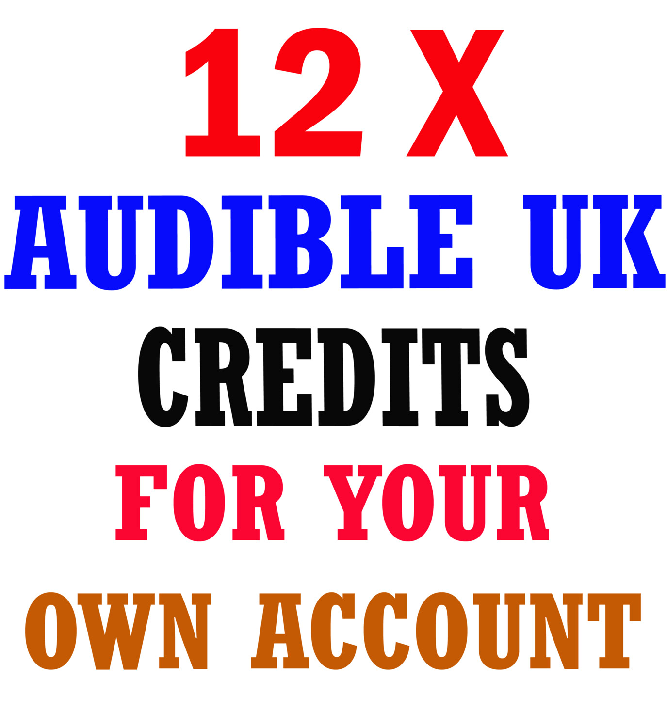 🎉 12 + 1 🎁 Audible UK Store Credit/s