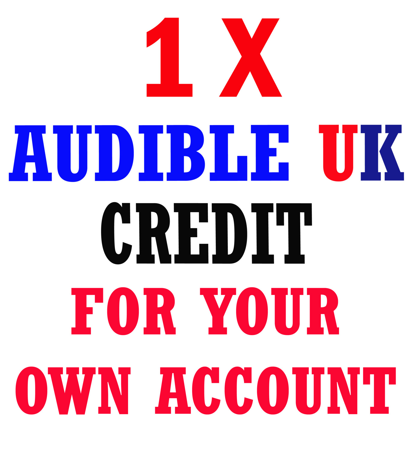 1x Audible UK Store Credit/s