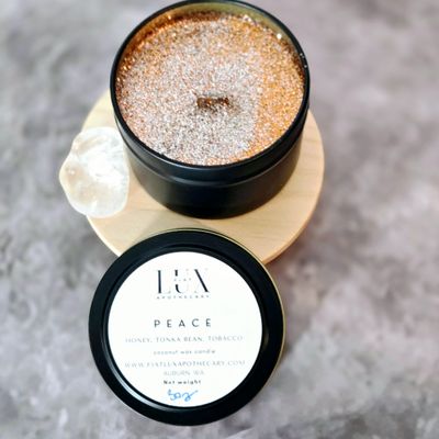 Pre-order Peace | Peace of Mind | Victory of the Mind | Hand Poured 3 ounce Candle | Wooden Wick | Luxury hand poured candle